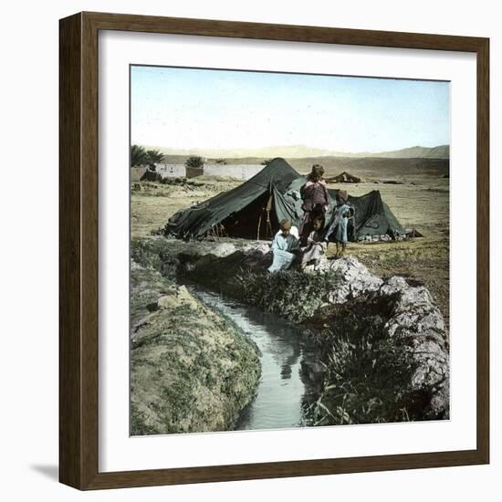 Arab Encampment, Biskra (Algeria)-Leon, Levy et Fils-Framed Photographic Print