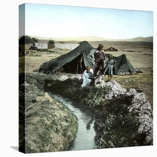 Arab Encampment, Biskra (Algeria)-Leon, Levy et Fils-Stretched Canvas