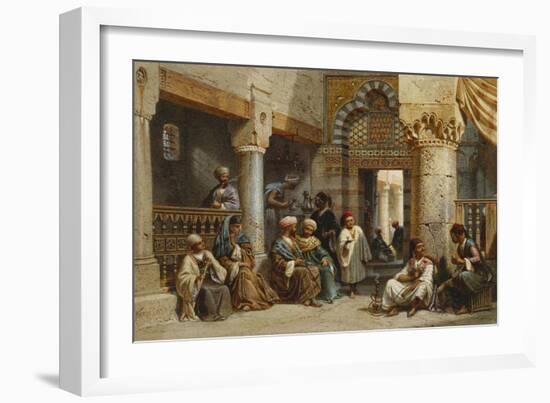 Arab Figures in a Coffee House, 1870-Carl Friedrich Heinrich Werner-Framed Giclee Print