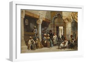 Arab Figures in a Coffee House, 1870-Carl Friedrich Heinrich Werner-Framed Giclee Print