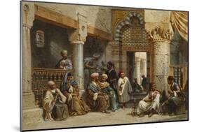 Arab Figures in a Coffee House, 1870-Carl Friedrich Heinrich Werner-Mounted Giclee Print