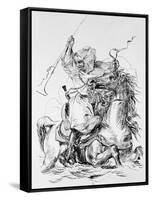 Arab Horseman-Eugene Delacroix-Framed Stretched Canvas