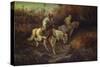 Arab Horsemen at the Edge of a Wood-Adolf Schreyer-Stretched Canvas