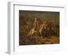 Arab Horsemen (Oil on Canvas)-Adolf Schreyer-Framed Giclee Print