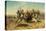 Arab Horsemen on the Attack, 1869-Adolf Schreyer-Stretched Canvas