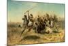 Arab Horsemen on the Attack, 1869-Adolf Schreyer-Mounted Giclee Print