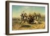 Arab Horsemen on the Attack, 1869-Adolf Schreyer-Framed Giclee Print