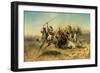 Arab Horsemen on the Attack, 1869-Adolf Schreyer-Framed Giclee Print