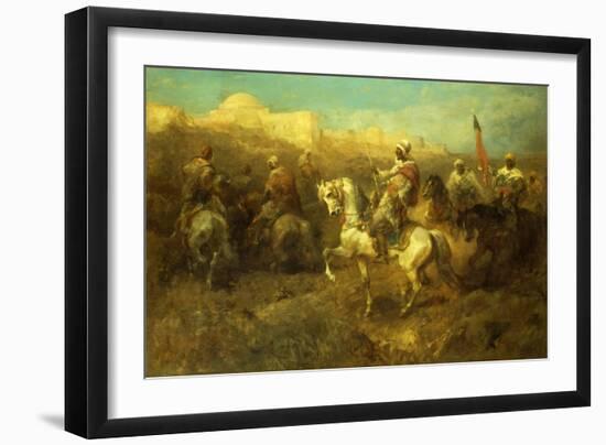 Arab Horsemen on the March-Adolf Schreyer-Framed Giclee Print