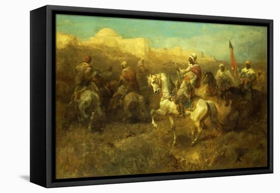Arab Horsemen on the March-Adolf Schreyer-Framed Stretched Canvas