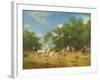 Arab Horsemen Resting in the Forest, 1868-Eugene Fromentin-Framed Giclee Print