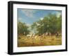 Arab Horsemen Resting in the Forest, 1868-Eugene Fromentin-Framed Giclee Print