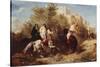 Arab Horsemen-Eugene Fromentin-Stretched Canvas