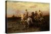 Arab Horsemen-Adolf Schreyer-Stretched Canvas