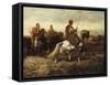 Arab Horsemen-Adolf Schreyer-Framed Stretched Canvas