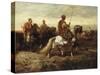 Arab Horsemen-Adolf Schreyer-Stretched Canvas