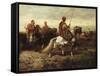 Arab Horsemen-Adolf Schreyer-Framed Stretched Canvas