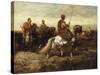 Arab Horsemen-Adolf Schreyer-Stretched Canvas