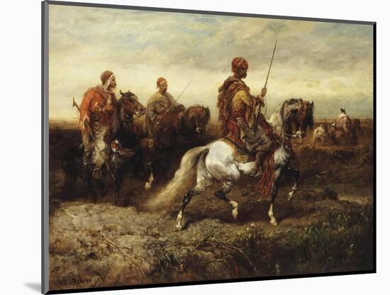 Arab Horsemen-Adolf Schreyer-Mounted Giclee Print