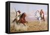 Arab Horsemen-Giulio Rosati-Framed Stretched Canvas