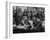 Arab Legion Col. Abu Nawar Talking to King Hussein Ibn Taltal in Front of Group of Legion Officers-null-Framed Photographic Print