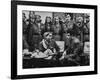 Arab Legion Col. Abu Nawar Talking to King Hussein Ibn Taltal in Front of Group of Legion Officers-null-Framed Photographic Print