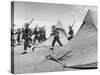 Arab Legion Men Emerging from Behind their Tents to Go to the Training Ground-John Phillips-Stretched Canvas