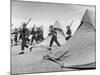 Arab Legion Men Emerging from Behind their Tents to Go to the Training Ground-John Phillips-Mounted Premium Photographic Print