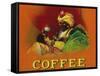 Arab Man Coffee Label-Lantern Press-Framed Stretched Canvas