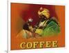 Arab Man Coffee Label-Lantern Press-Framed Art Print