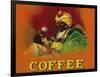 Arab Man Coffee Label-Lantern Press-Framed Art Print