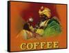 Arab Man Coffee Label-Lantern Press-Framed Stretched Canvas