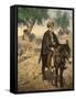 Arab Man from Bethlehem on His Donkey, C.1880-1900-null-Framed Stretched Canvas
