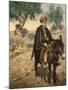 Arab Man from Bethlehem on His Donkey, C.1880-1900-null-Mounted Photographic Print