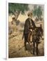 Arab Man from Bethlehem on His Donkey, C.1880-1900-null-Framed Photographic Print