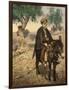 Arab Man from Bethlehem on His Donkey, C.1880-1900-null-Framed Photographic Print
