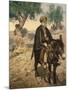 Arab Man from Bethlehem on His Donkey, C.1880-1900-null-Mounted Photographic Print