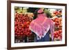 Arab Man Waerinf Keffiyeh Buying Apples in Market, Amman, Jordan-Peter Adams-Framed Photographic Print