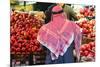 Arab Man Waerinf Keffiyeh Buying Apples in Market, Amman, Jordan-Peter Adams-Mounted Photographic Print