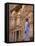 Arab Man Watching Facade of Treasury (Al Khazneh), Petra, Jordan-Keren Su-Framed Stretched Canvas