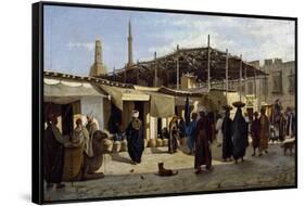 Arab Market, 1873, Painting by Marco De Gregorio (1829-1876), 57X97 Cm-null-Framed Stretched Canvas