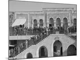 Arab meeting at the Rawdat el Maaref School on site of the Tower of Antonia, 1929-null-Mounted Photographic Print