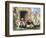 Arab Men Smoking in Front of a House-Eugene Delacroix-Framed Giclee Print