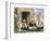 Arab Men Smoking in Front of a House-Eugene Delacroix-Framed Giclee Print