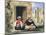 Arab Men Smoking in Front of a House-Eugene Delacroix-Mounted Giclee Print