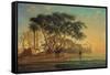 Arab Oasis, 1853-Narcisse Berchere-Framed Stretched Canvas