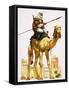 Arab on Camel-Angus Mcbride-Framed Stretched Canvas