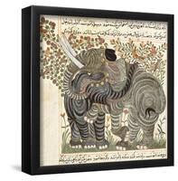 Arab painters around 1295 (Book about the usefulness of the animals of Abu Sa'id 'Ubayd Allah ibn B-null-Framed Poster