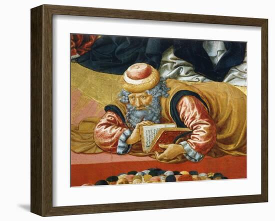 Arab Philosopher Averroes, Detail from Triumph of St Thomas Aquinas, 1470-1475-Benozzo Gozzoli-Framed Giclee Print