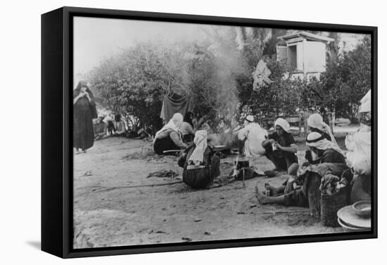 Arab Refugees are Living in the Open Air Near Jericho, Palestine, Dec. 14, 1948-null-Framed Stretched Canvas